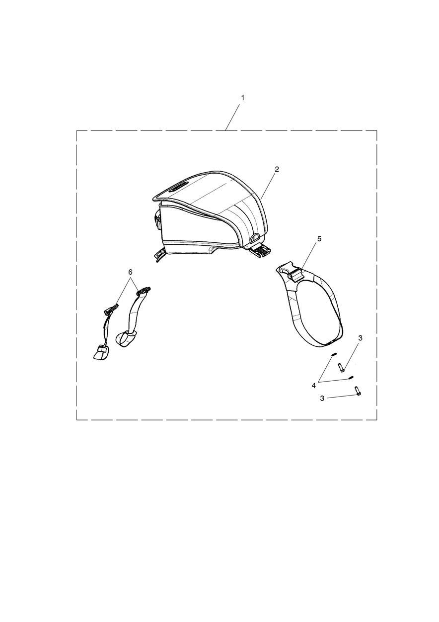 Tank Bag, Waxed, Black, Kit exploded diagram