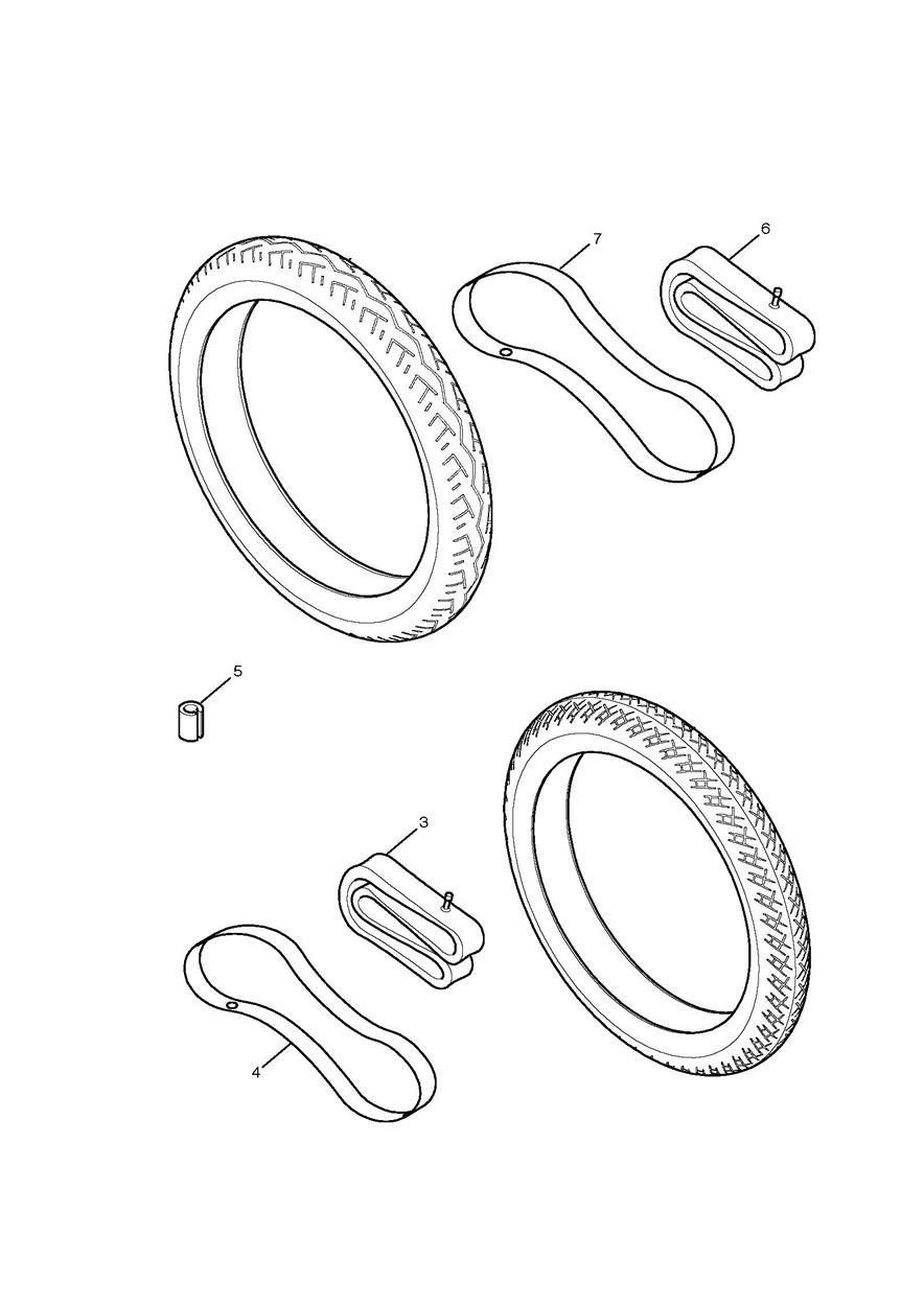 Tyres, Valves & Balance Weights exploded diagram