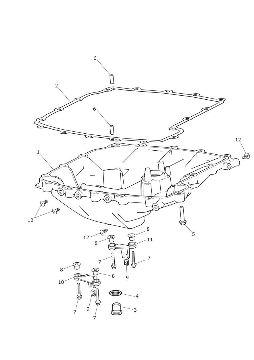 Sump & Fittings exploded diagram