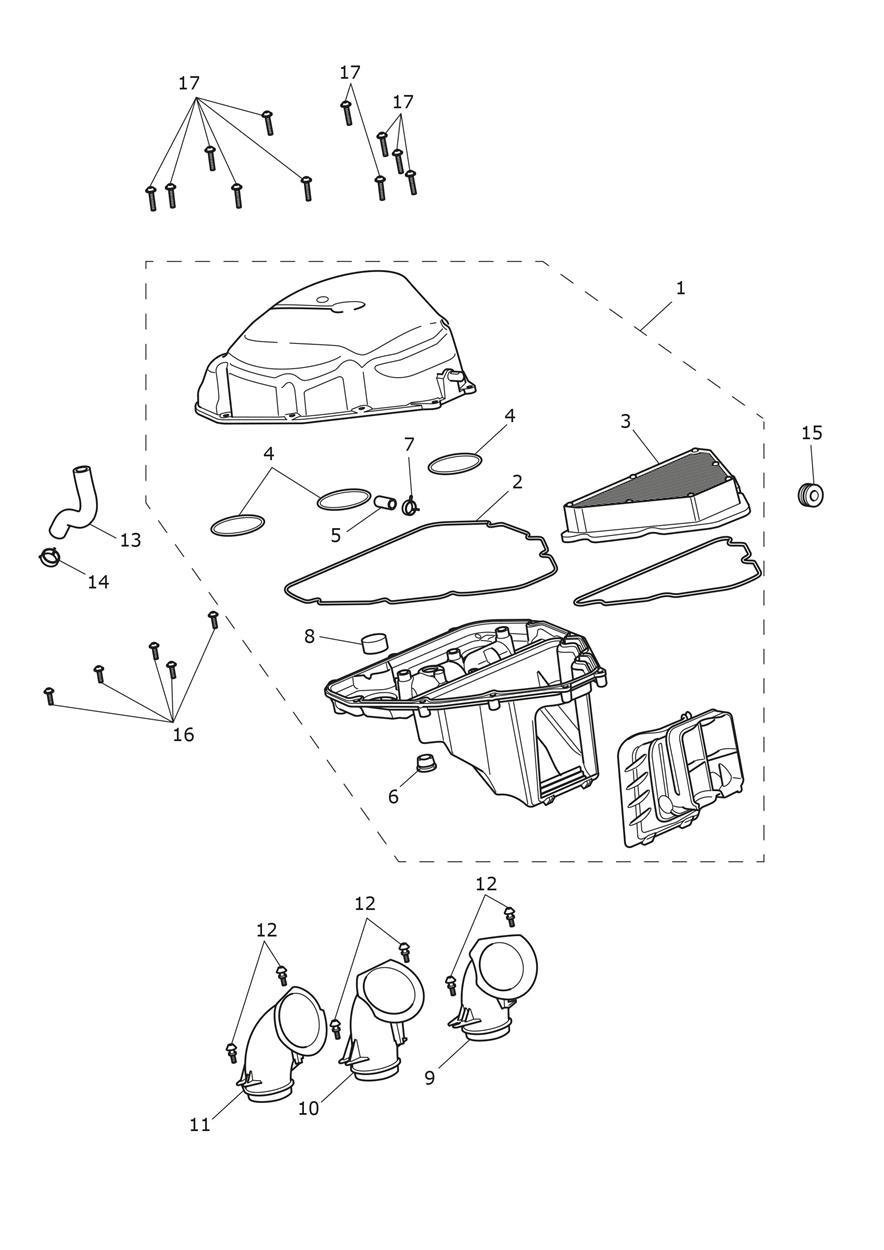Airbox exploded diagram