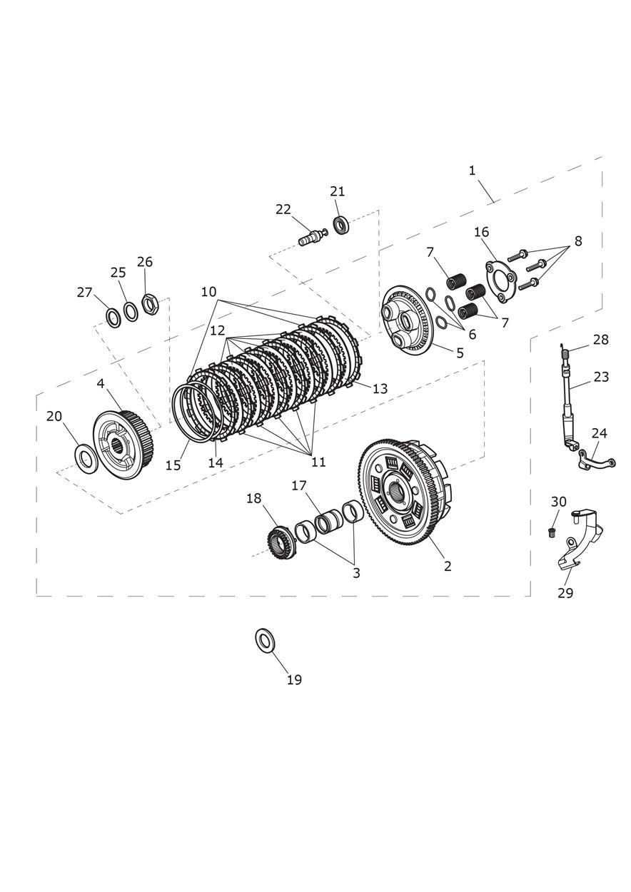 Clutch exploded diagram