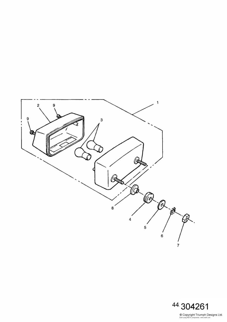 Rear Lamps exploded diagram