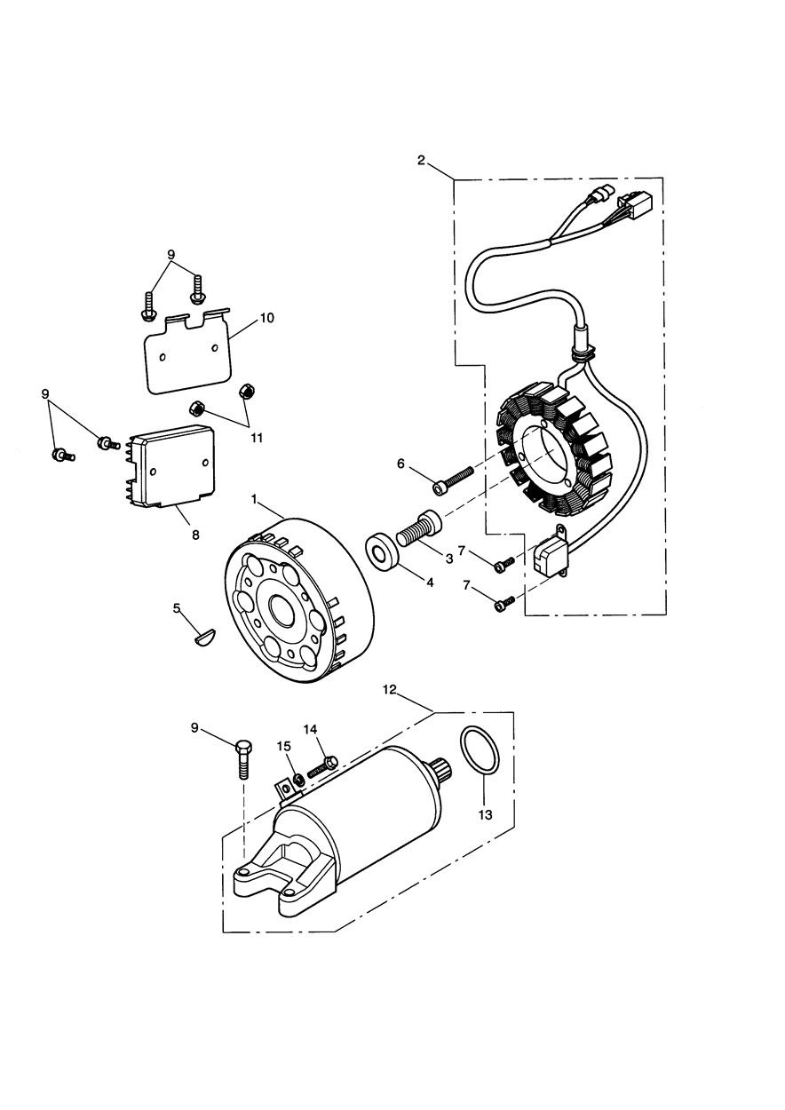 Starter & Alternator exploded diagram