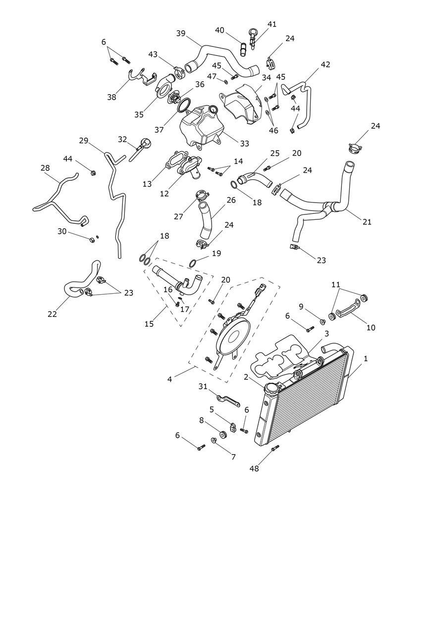 Cooling System exploded diagram