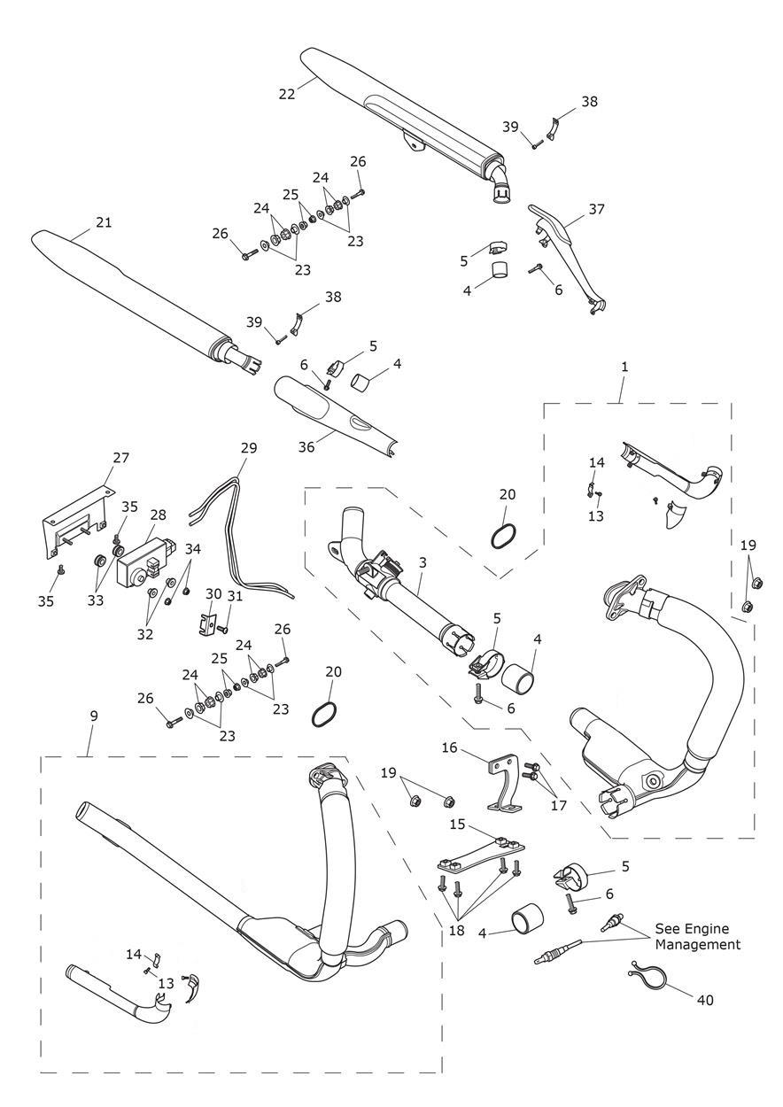 Exhaust System exploded diagram