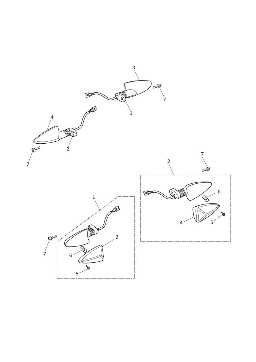 Indicators exploded diagram