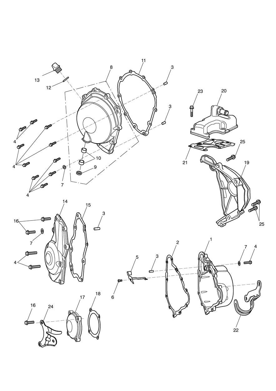 Engine Covers exploded diagram