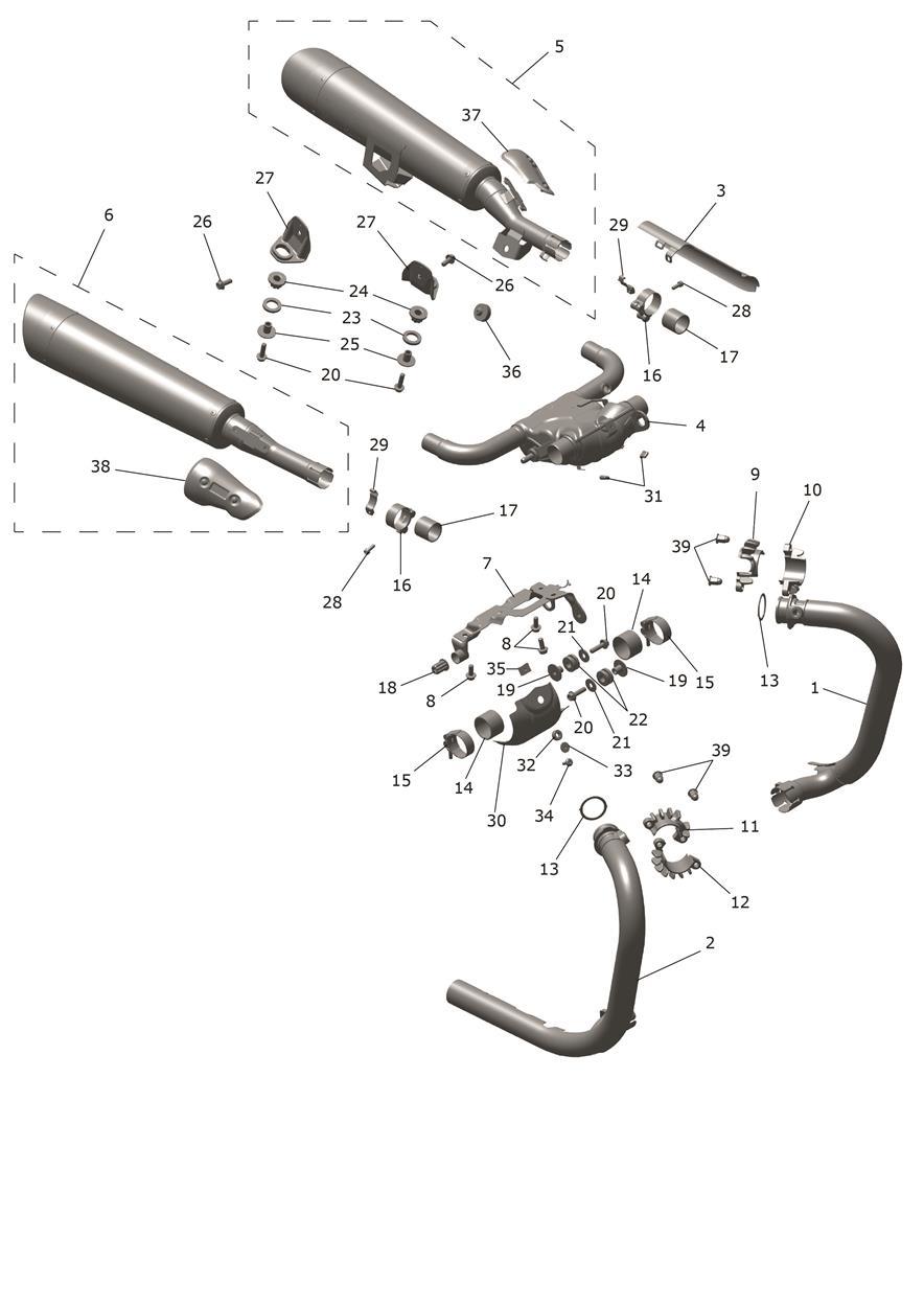 Exhaust System exploded diagram
