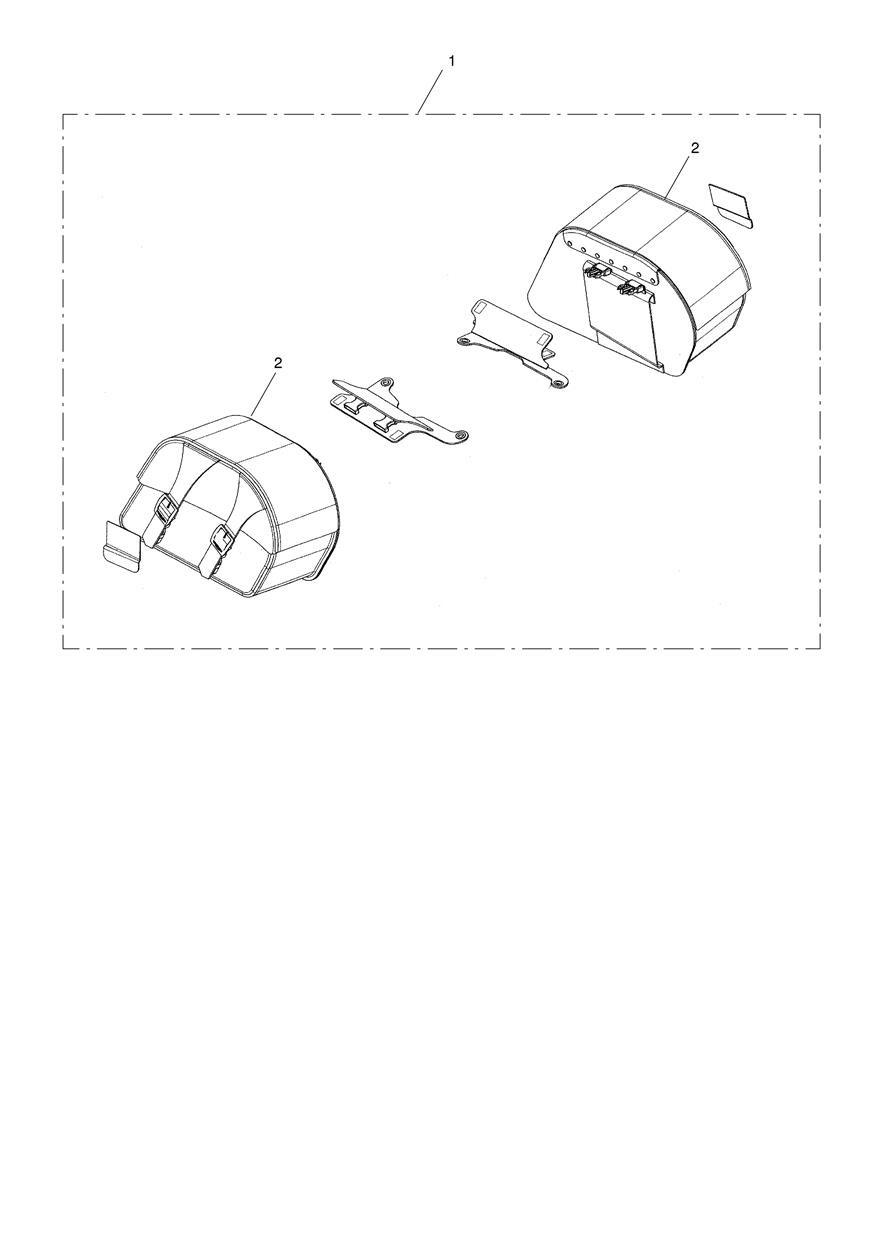 Leather Panniers Kit exploded diagram