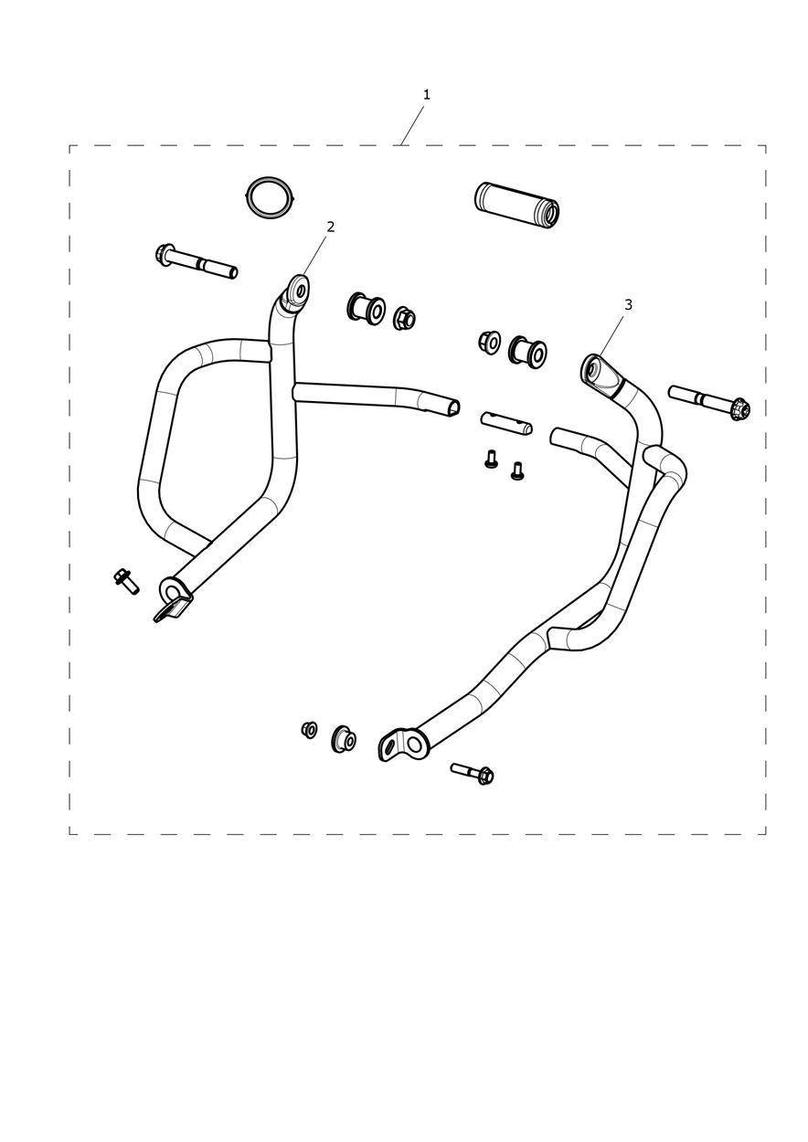 Dresser Bar Kit, Cage, Stainless Steel exploded diagram