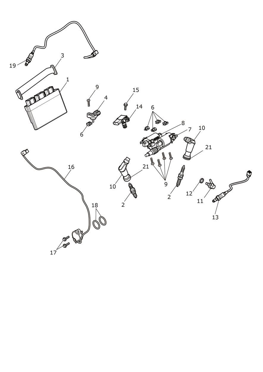 Engine Management System exploded diagram
