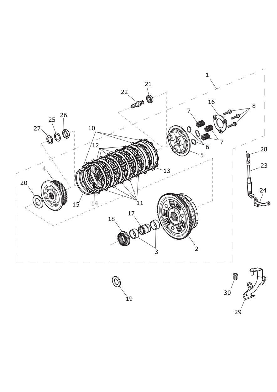Clutch exploded diagram