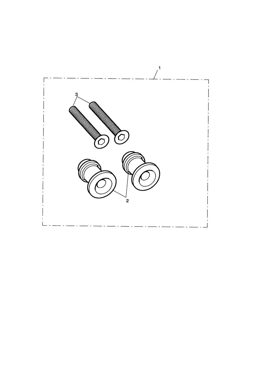 Anodised Paddock Stand Bobbins Kit, Silver exploded diagram