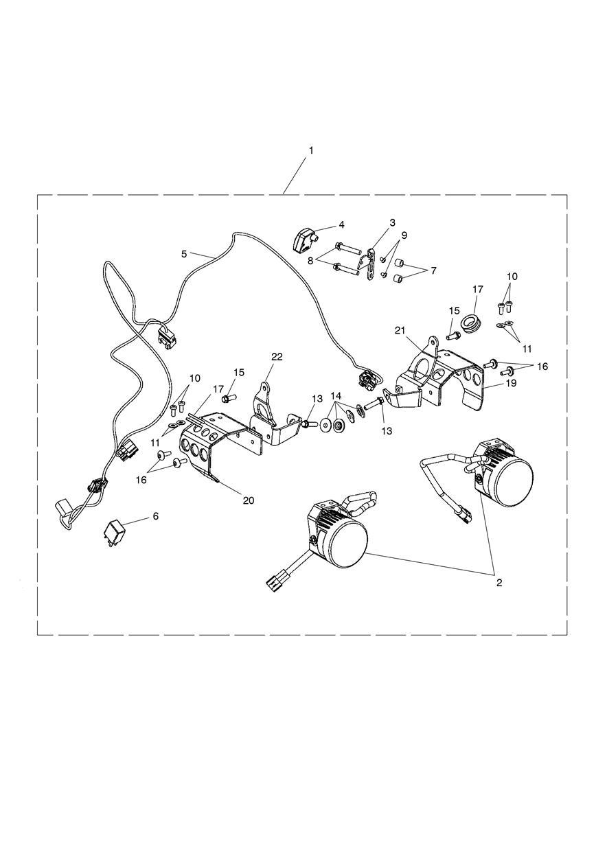 Fog Light Kit, LED exploded diagram