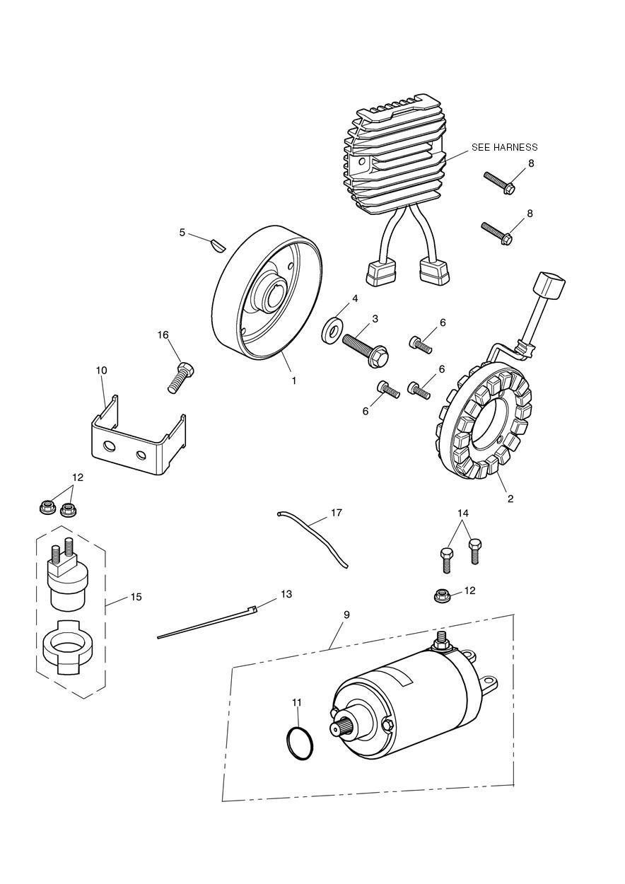Starter & Alternator exploded diagram