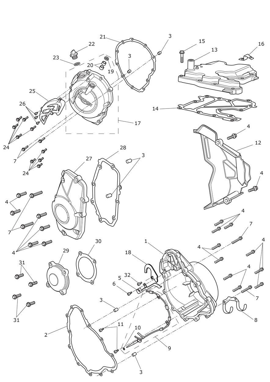 Engine Covers exploded diagram