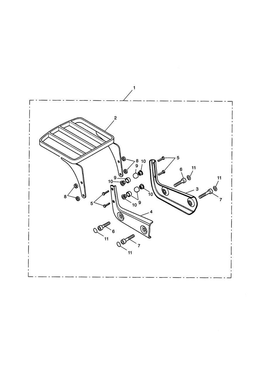 Luggage Rack (Mounting Plate) Kit exploded diagram