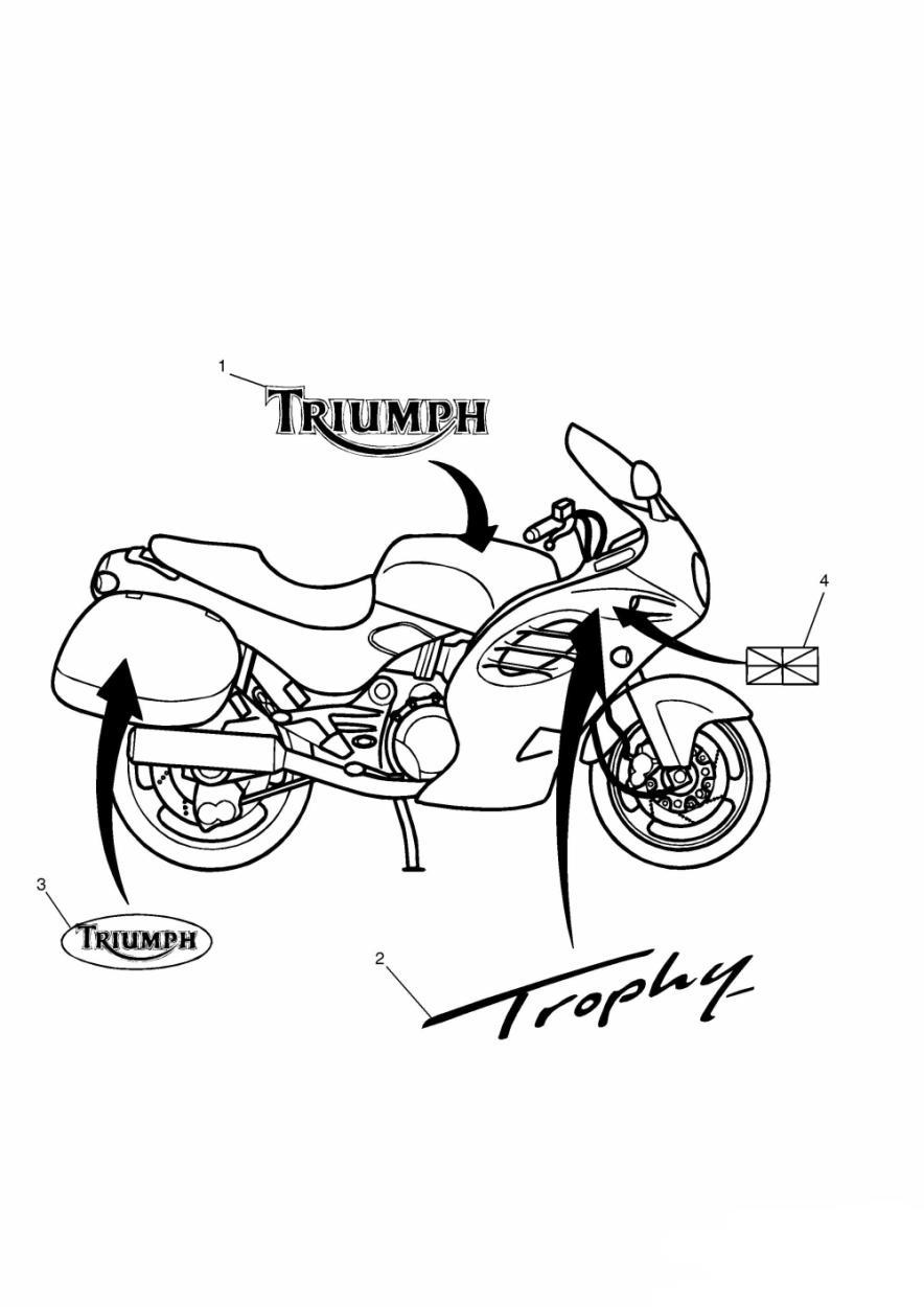 Bodywork - Decals exploded diagram