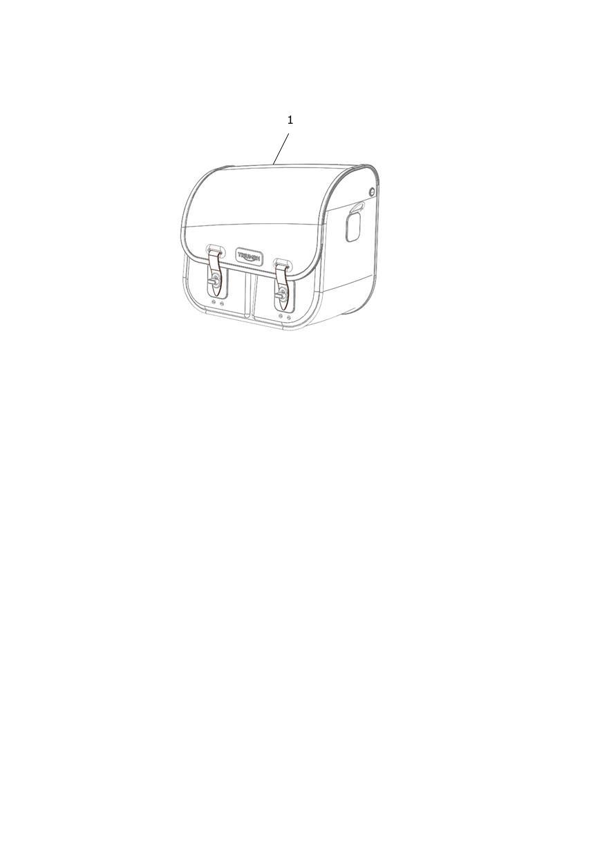 Pannier, Waxed Cotton, Black, RH exploded diagram