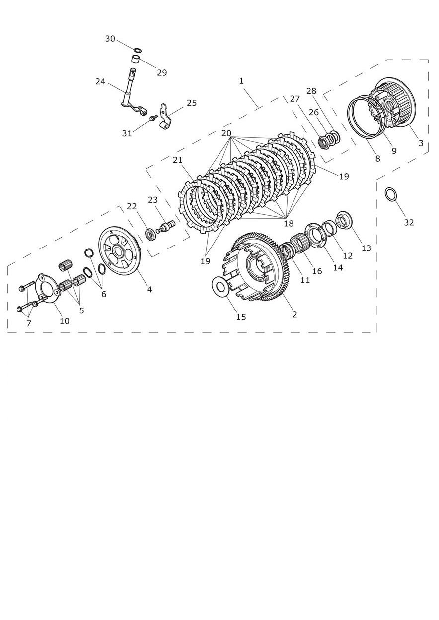 Clutch exploded diagram
