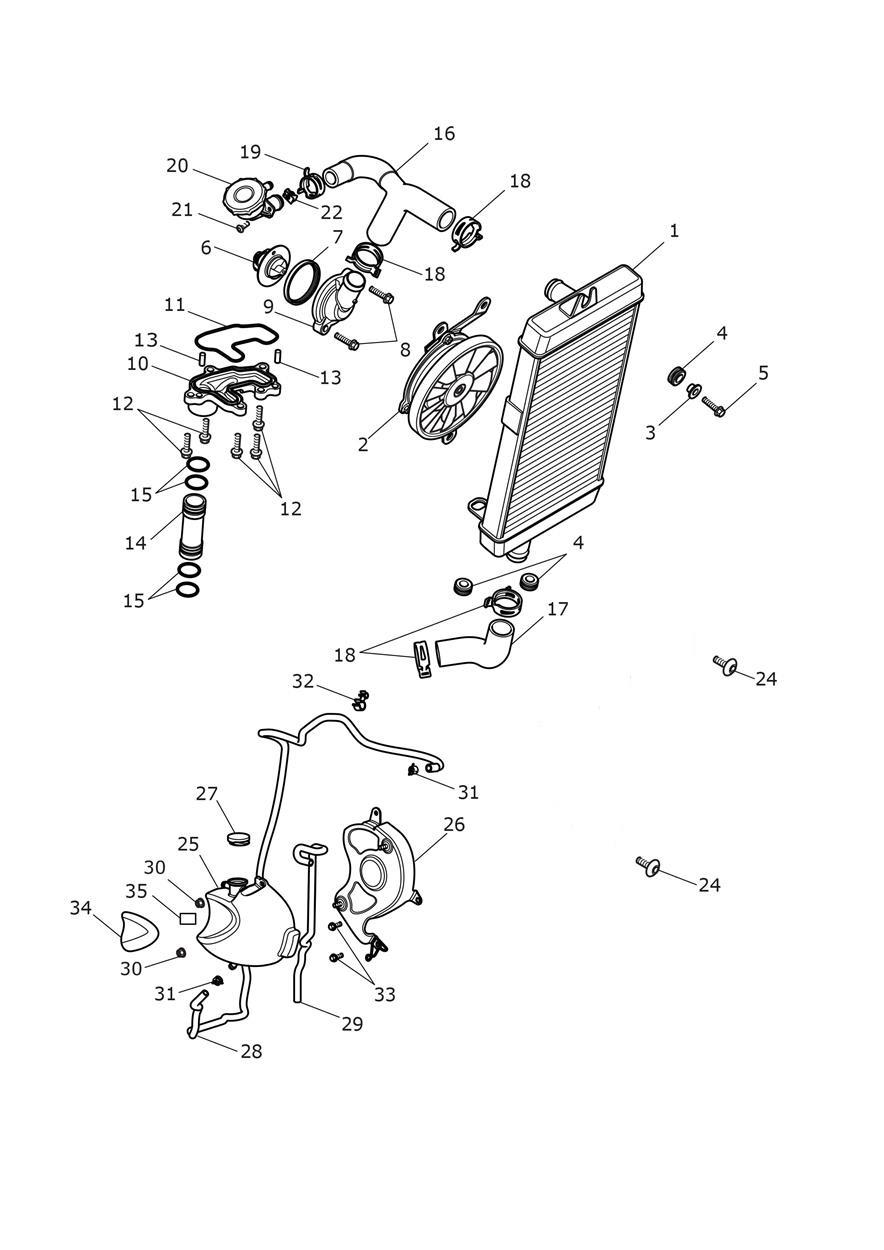 Cooling System exploded diagram