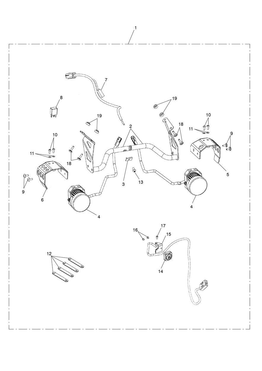 Fog Light Kit, LED exploded diagram