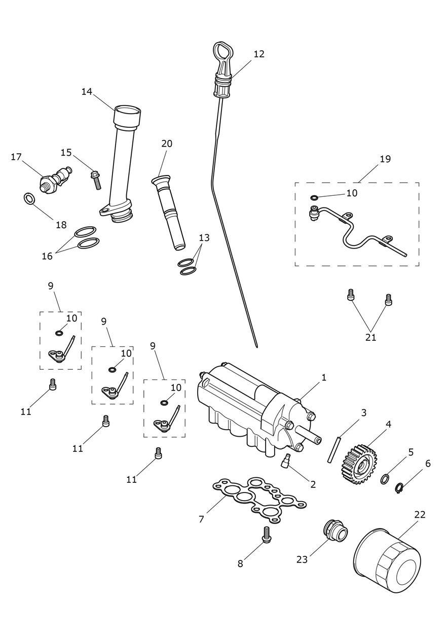 Lubrication System exploded diagram