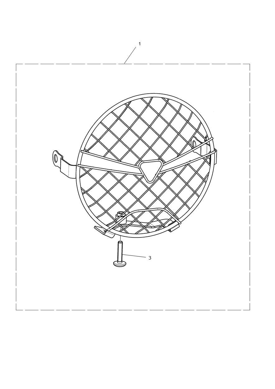 Grille, Headlight, Kit exploded diagram