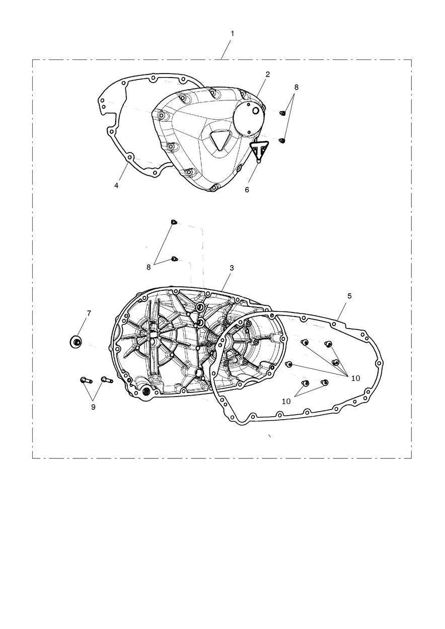 Engine Cover Kit, Chrome exploded diagram