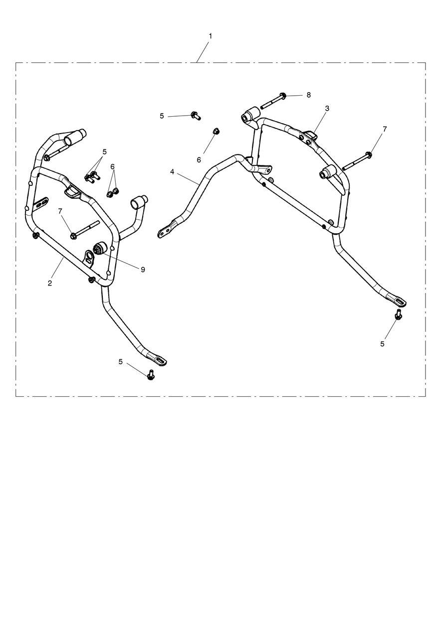 Frame Kit, Panniers exploded diagram