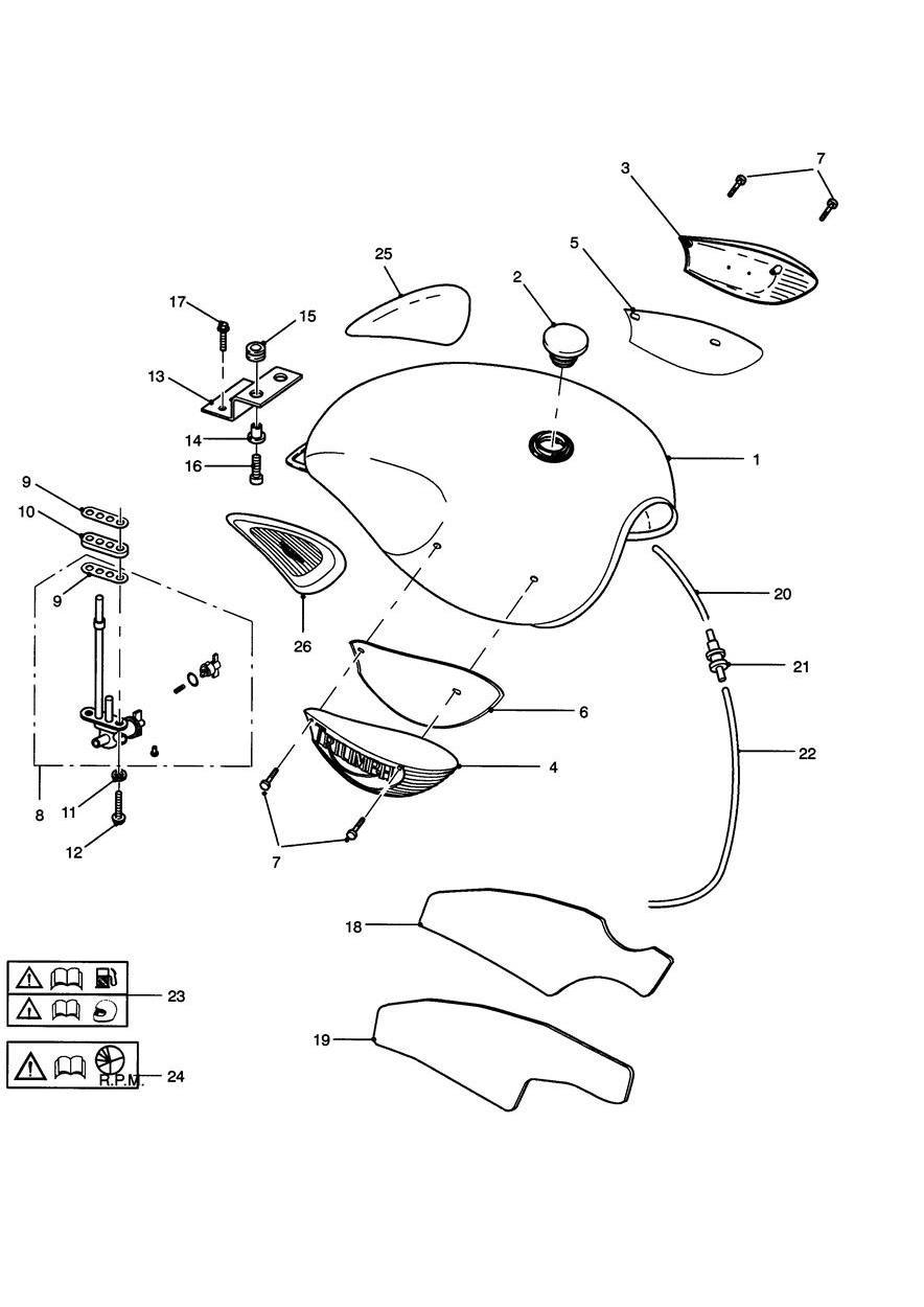 Fuel Tank and Fittings exploded diagram