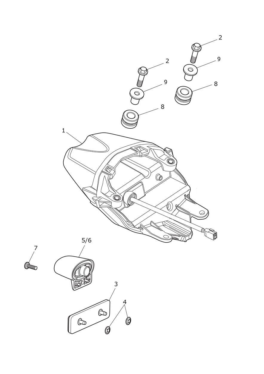 Rear Light exploded diagram