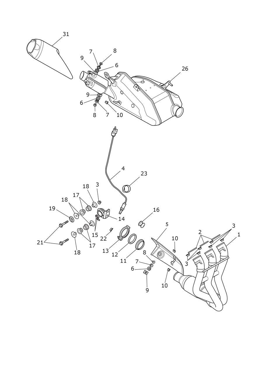Exhaust System exploded diagram