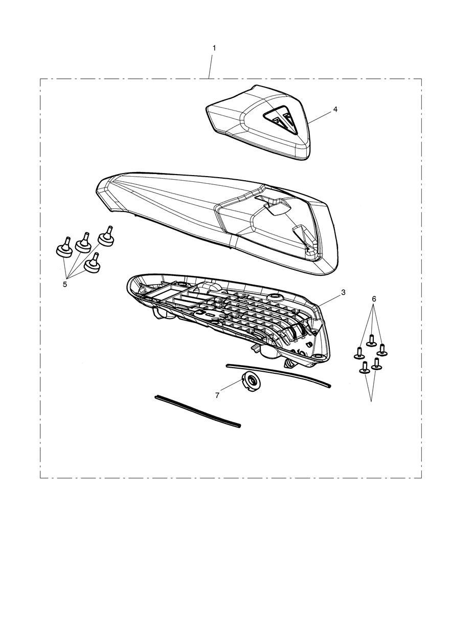 Seat Cowl, Painted, Kit exploded diagram