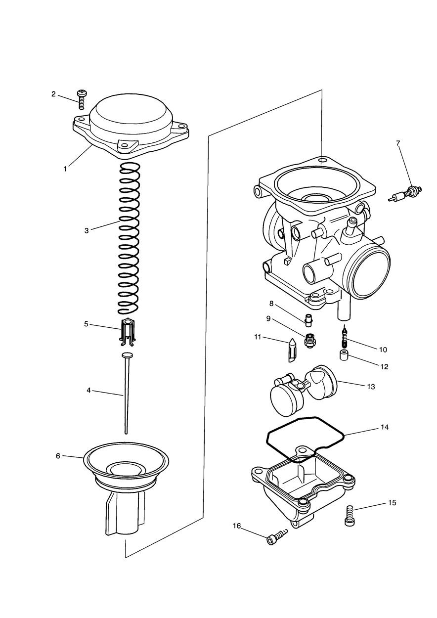 Carburettor Parts (Carb assy T1240670) exploded diagram