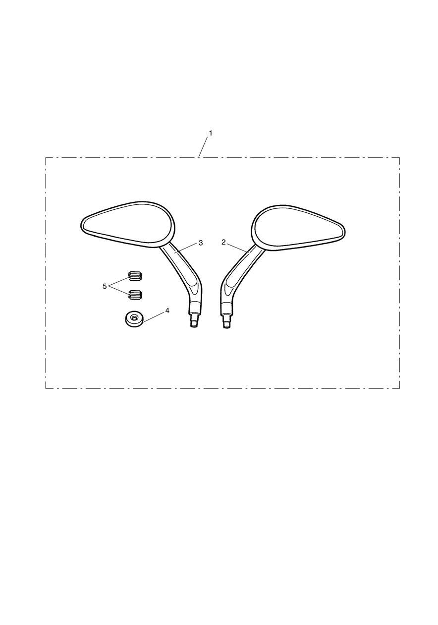 Oval Style Mirrors, Black exploded diagram