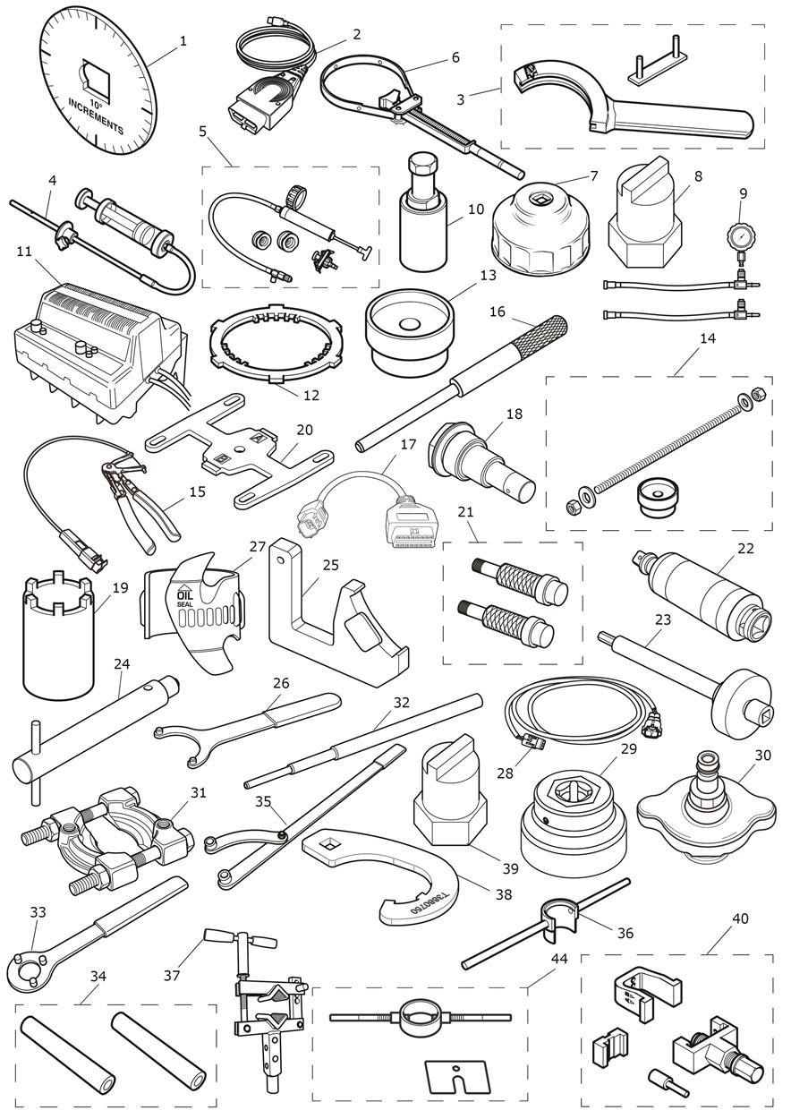 Service Tools exploded diagram