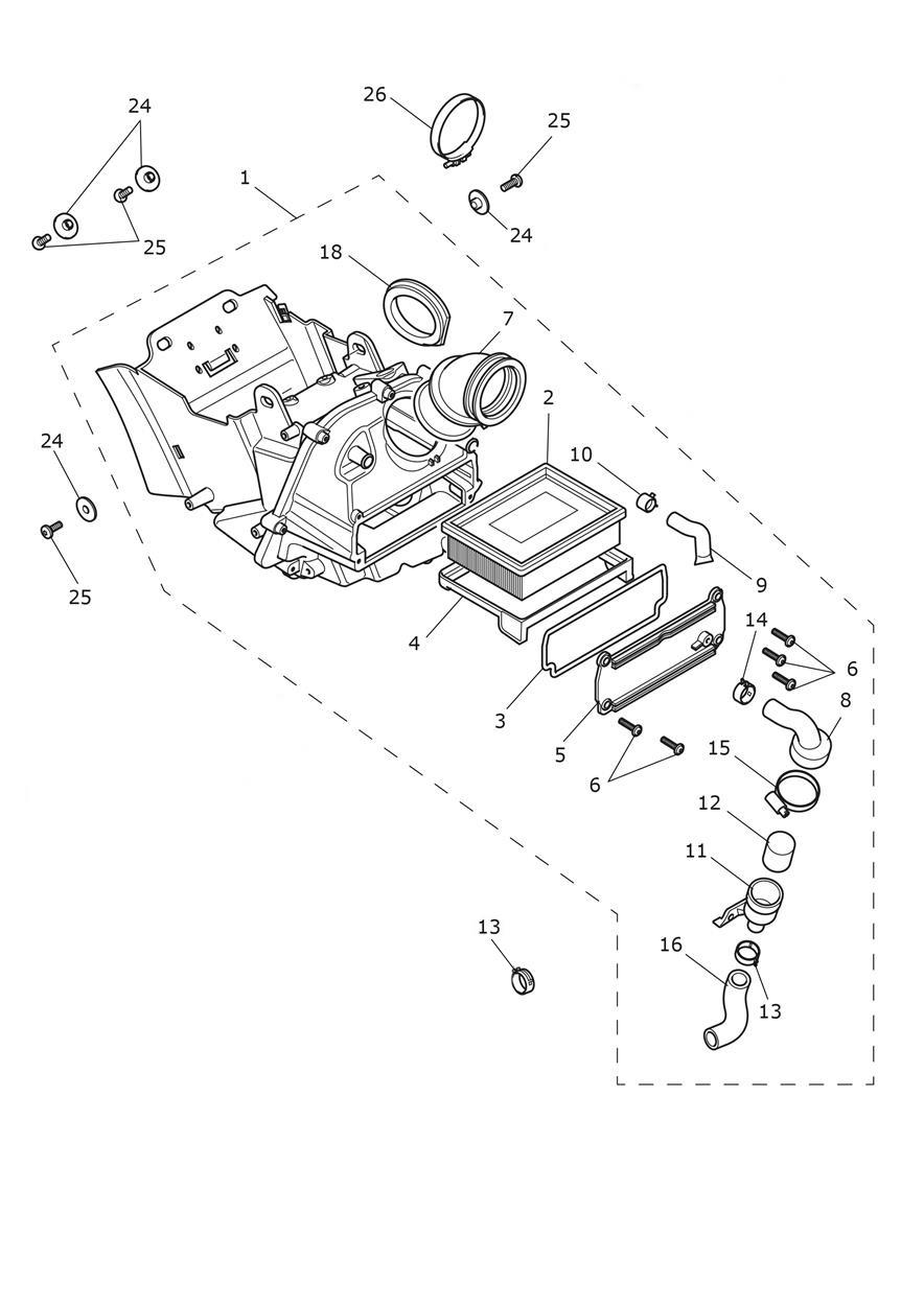 Airbox exploded diagram