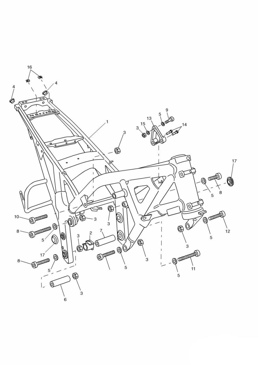 Main Frame & Fittings exploded diagram