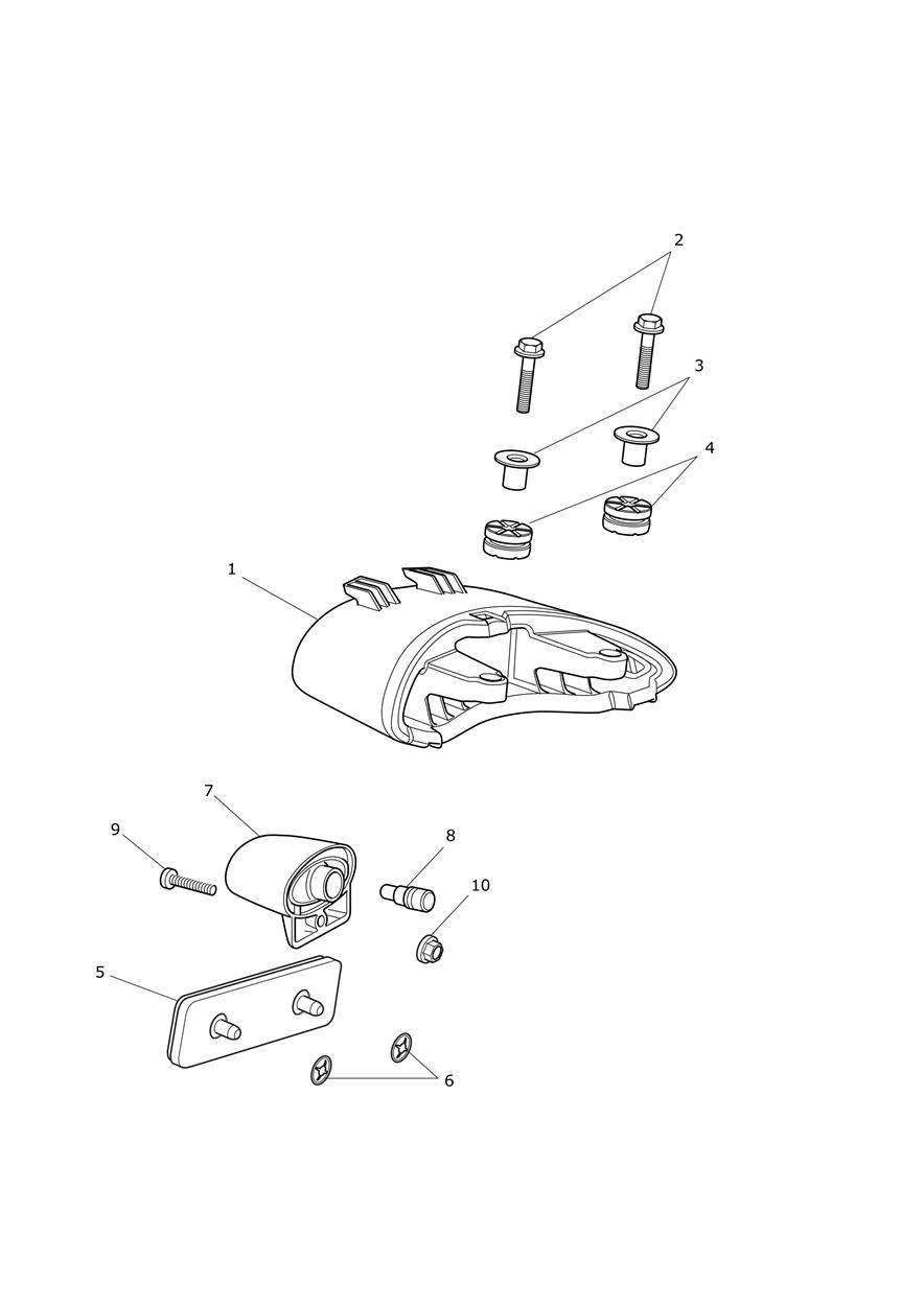 Rear Light exploded diagram