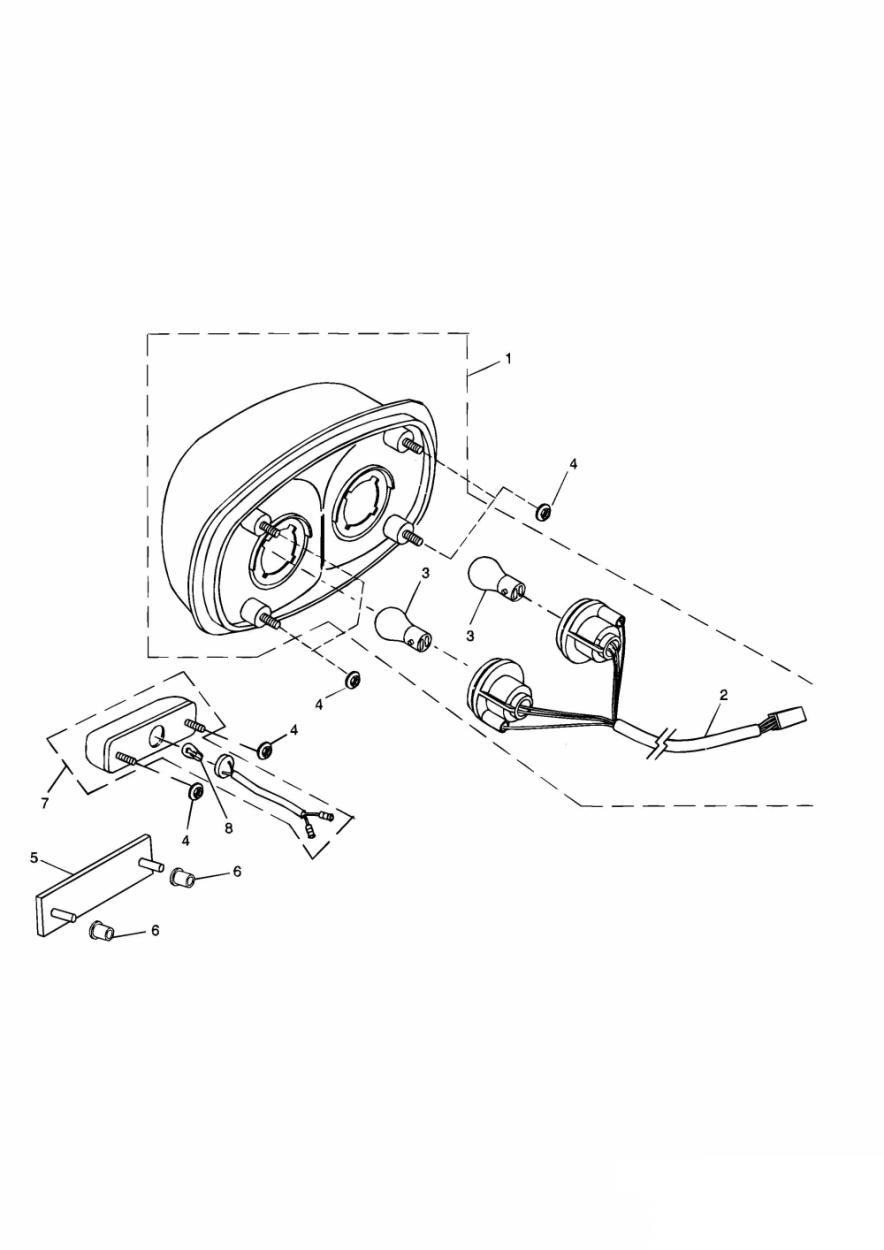 Rear Lamps exploded diagram
