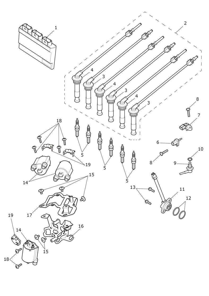 Engine Management System exploded diagram