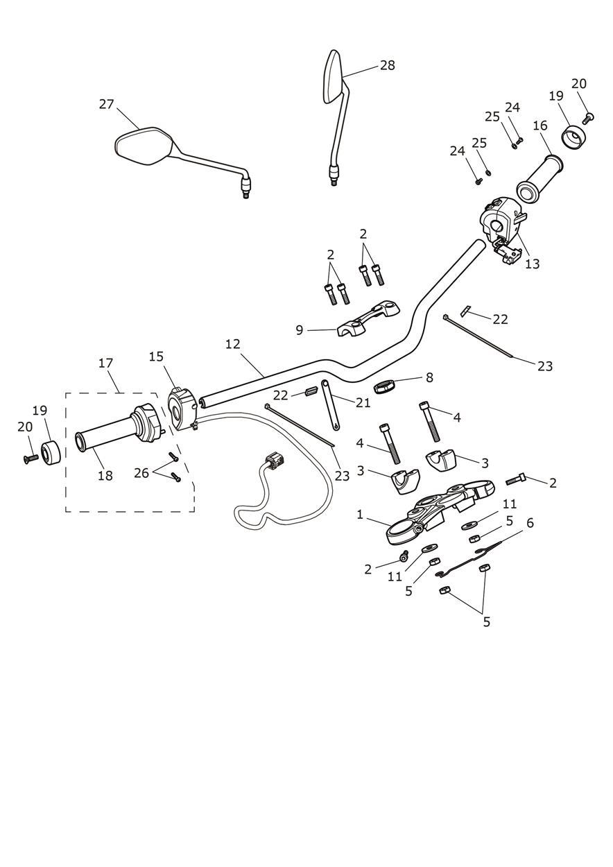 Handlebars & Switches exploded diagram