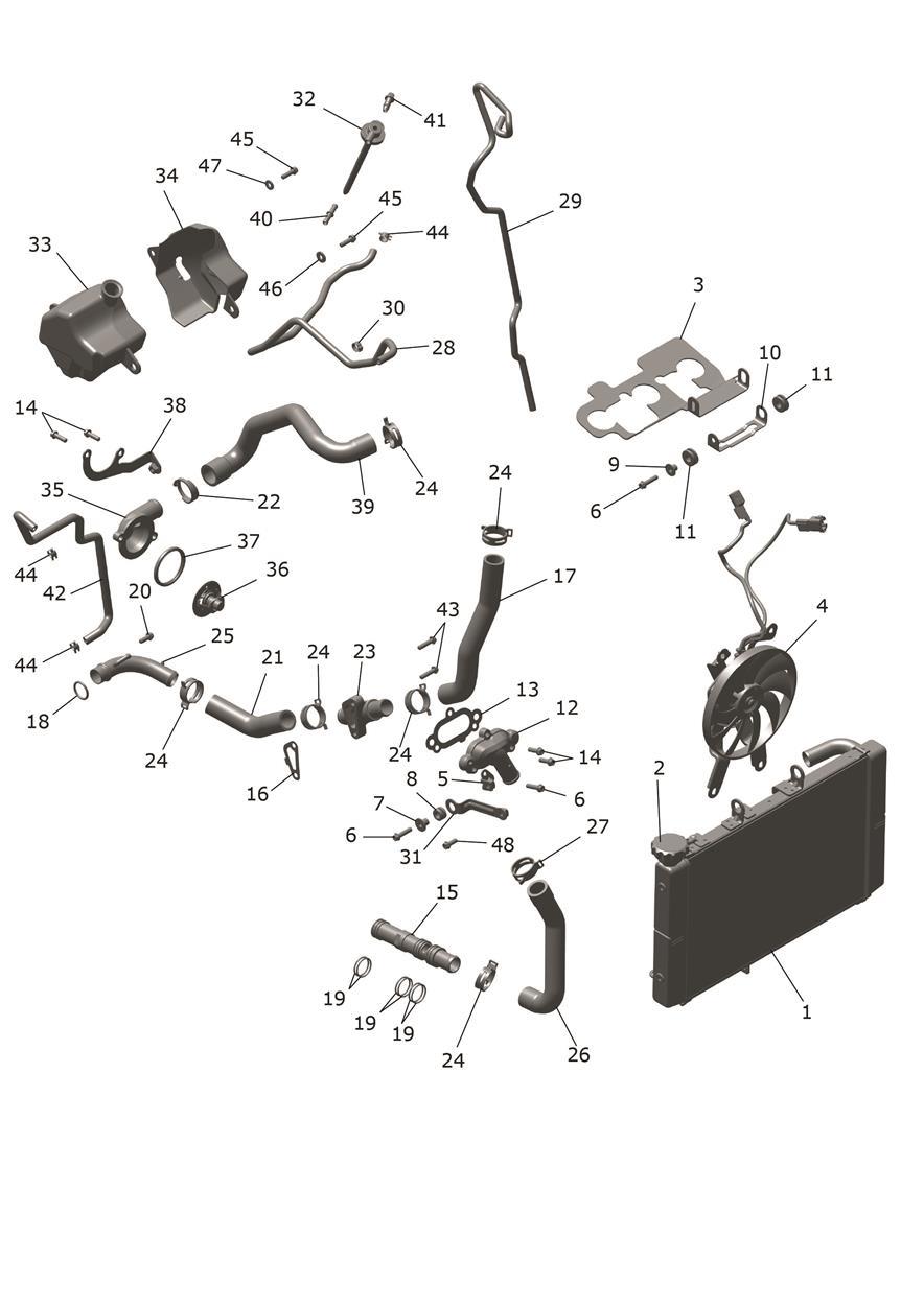 Cooling System exploded diagram