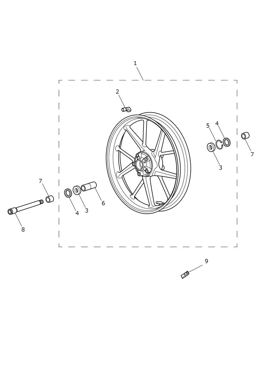 Front Wheel exploded diagram