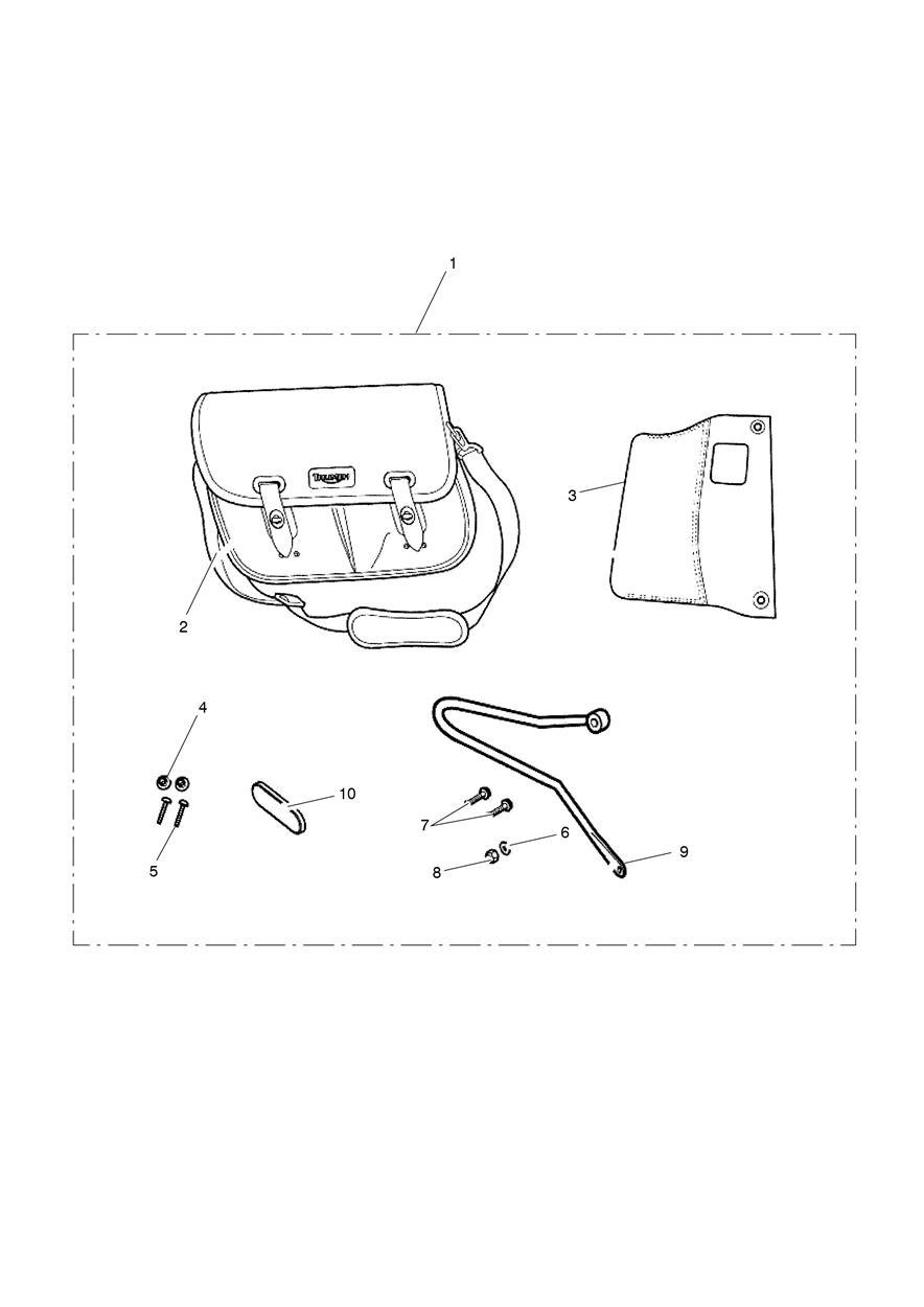 Pannier Kit, RH, Waxed exploded diagram