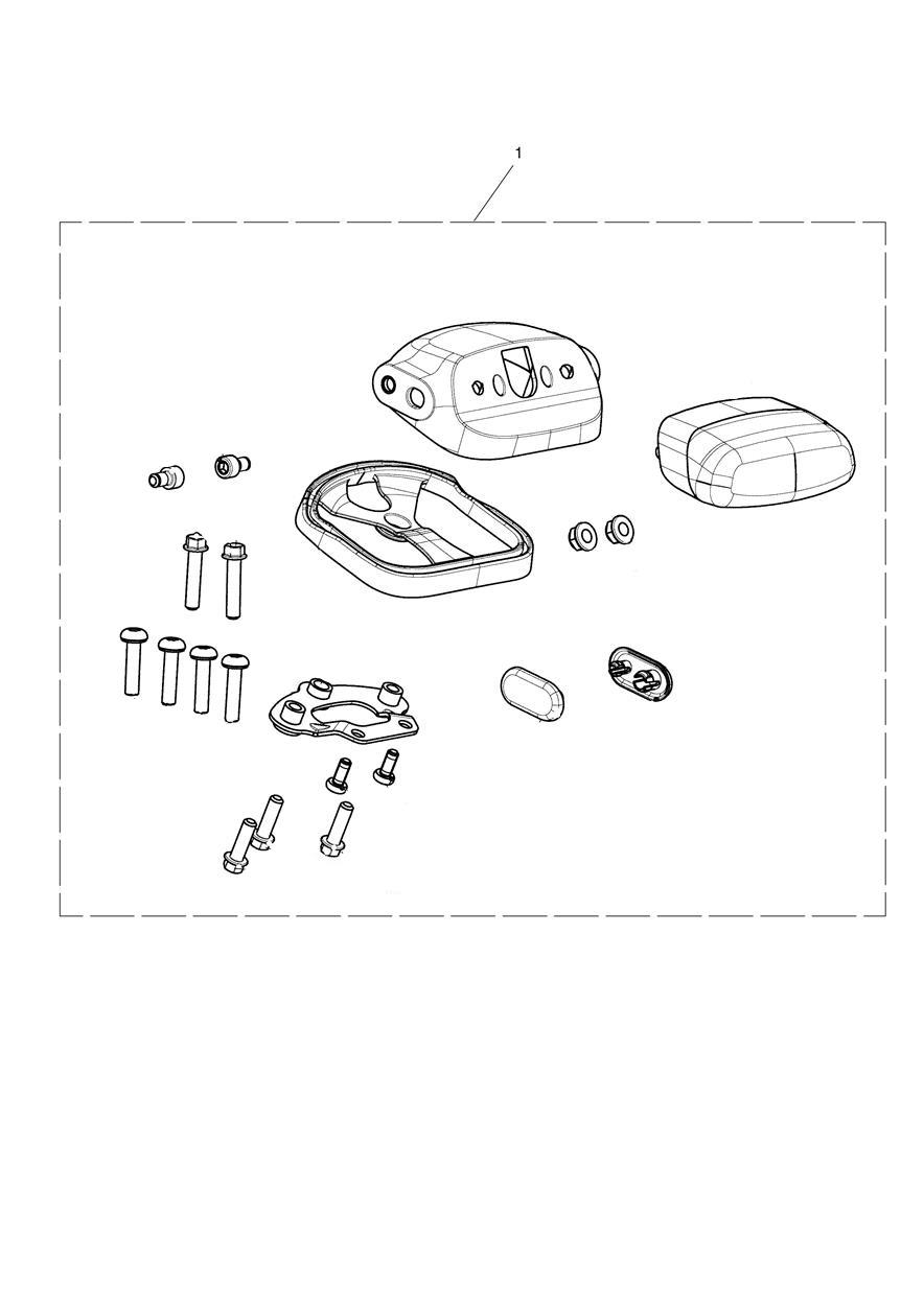 Indicator Relocation Kit, EU exploded diagram