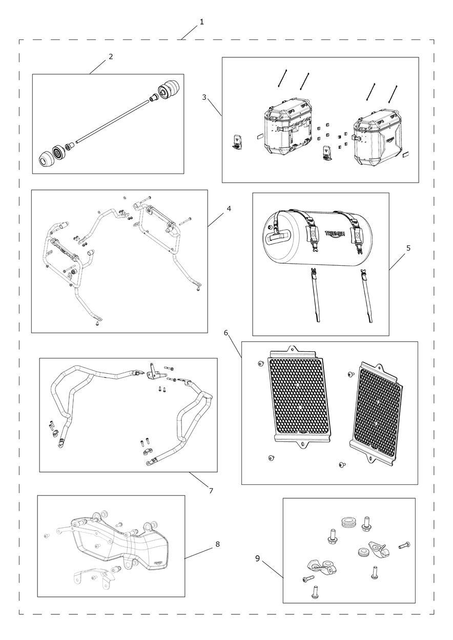 Tiger 900 Off-Road exploded diagram