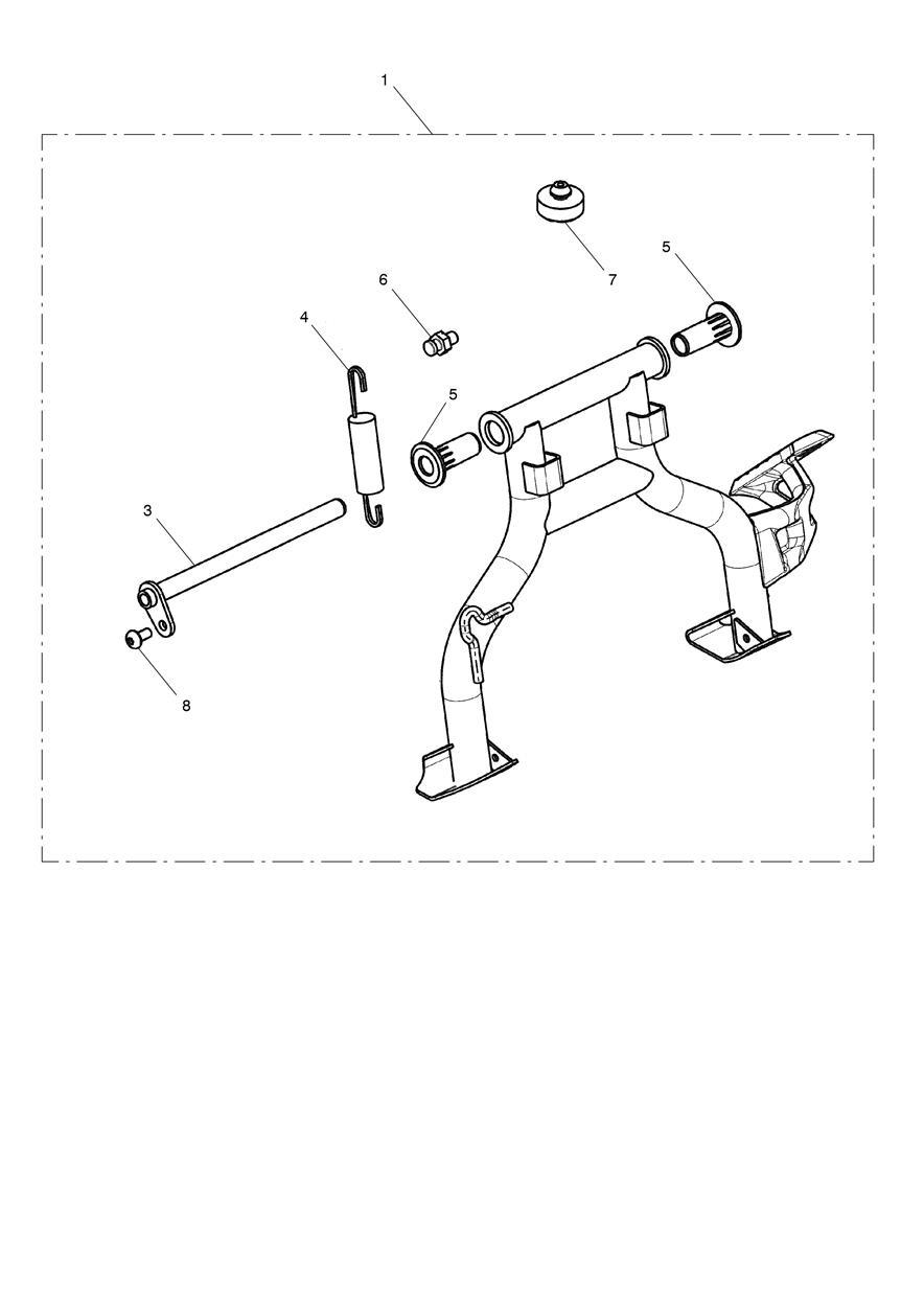 Centrestand Kit exploded diagram