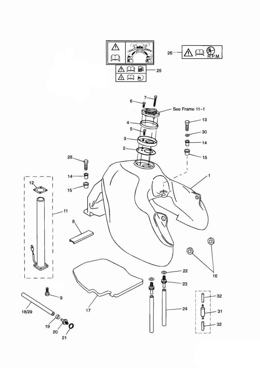 Fuel Tank and Fittings exploded diagram